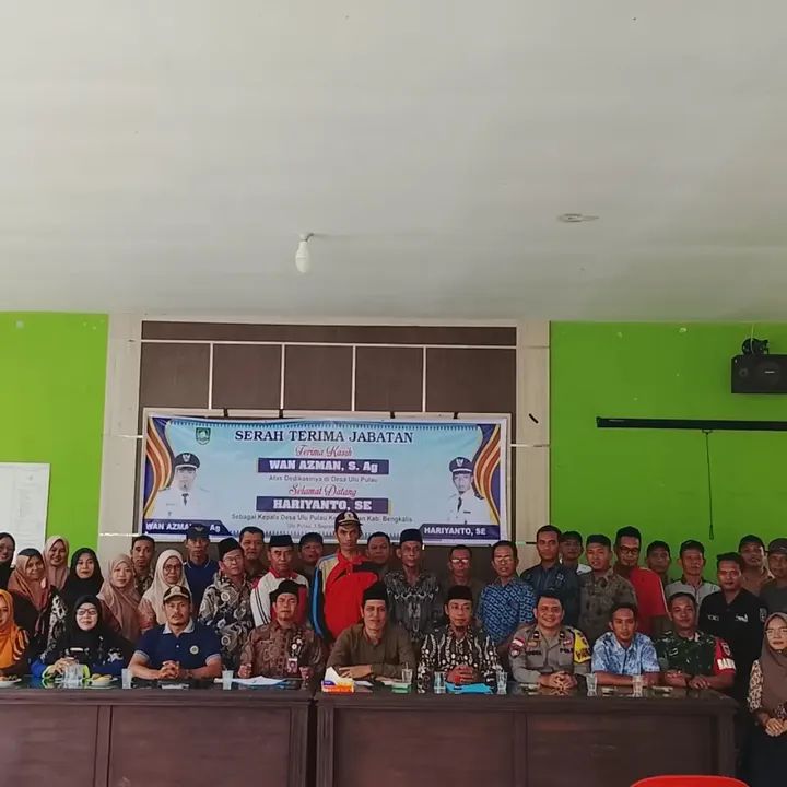 SERAH TERIMA JABATAN PEJABAT KEPALA DESA DENGAN KEPALA DESA DEFINITIF DESA ULU PULAU TAHUN 2026
